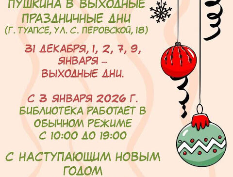 Работа в новогодние праздничные дни